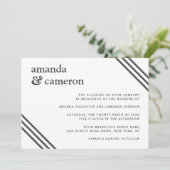 Eenvoudig modern Elegant White Wedding Kaart (Staand voorkant)