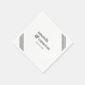 Eenvoudig modern Elegant White Wedding Servet (Hoek)