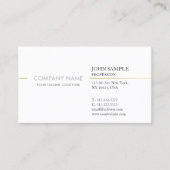 Eenvoudig, modern, elegant, wit goud visitekaartje (Voorkant)