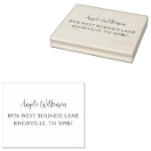 Eenvoudig modern elegant zakelijk retouradres rubberstempel (Gestempeld)