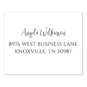 Eenvoudig modern elegant zakelijk retouradres rubberstempel (Afrduk)