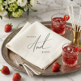 Eenvoudig modern elegant zwart en wit basis servet