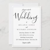 Eenvoudig modern ellegant kalligrafiekscript bruil kaart (Voorkant)