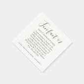 Eenvoudig modern Emerald Green Fun Fact 2 Weddensc Servet (Hoek)