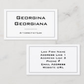 Eenvoudig, modern en elegant met lijngrens visitekaartje (Voorkant / Achterkant)