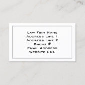 Eenvoudig, modern en elegant met lijngrens visitekaartje (Achterkant)