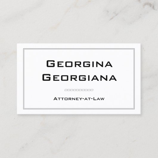 Eenvoudig, modern en elegant met lijngrens visitekaartje (Voorkant)