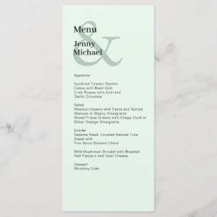 Eenvoudig modern en lichtgroen Zwart menu