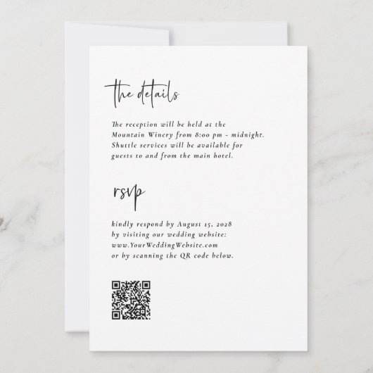 Eenvoudig modern en minimalistisch | Alles in één  Kaart (Achterkant)