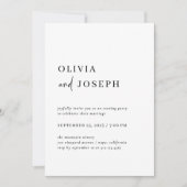 Eenvoudig modern en minimalistisch | Avondpartij Kaart (Voorkant)