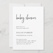 Eenvoudig Modern en Minimalistisch | BABY SHOWER Kaart (Voorkant)