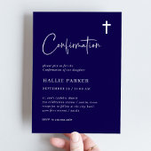 Eenvoudig modern en minimalistisch blauw | Confirm Kaart