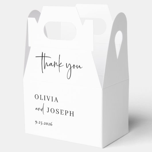Eenvoudig Modern en Minimalistisch | Bruiloft dank Bedankdoosjes (Geopend)