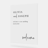 Eenvoudig Modern en Minimalistisch | Bruiloft Welk Acryl Bord (Hoek)