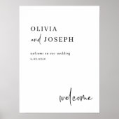 Eenvoudig Modern en Minimalistisch | Bruiloft Welk Poster (Voorkant)