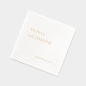 Eenvoudig modern en minimalistisch | bruiloftsgoud folie servetten (Links)