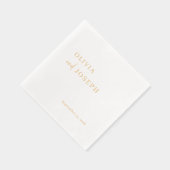 Eenvoudig modern en minimalistisch | bruiloftsgoud folie servetten (Rechts)