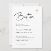 Eenvoudig modern en minimalistisch | doop kaart (Voorkant)