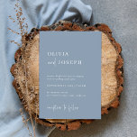 Eenvoudig modern en minimalistisch | Dusty Blue We Kaart<br><div class="desc">Deze elegante,  stoffige blauwe trouwuitnodigingen zijn eenvoudig en minimalistisch maar zeer stijlvol vanwege het moderne handgeschreven script en de schone lay-out.</div>