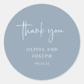 Eenvoudig modern en minimalistisch | Dusty Blue We Ronde Sticker (Voorkant)