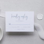 Eenvoudig modern en minimalistisch | Dusty Blue We RSVP Kaartje