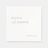 Eenvoudig modern en minimalistisch | Dusty Blue We Servet (Voorkant)