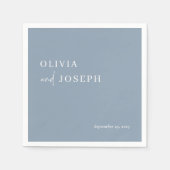 Eenvoudig modern en minimalistisch | Dusty Blue We Servet (Voorkant)