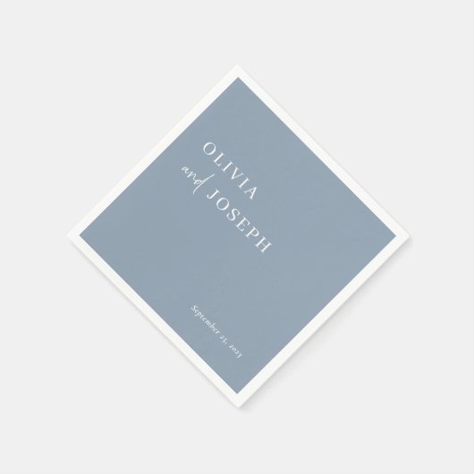 Eenvoudig modern en minimalistisch | Dusty Blue We Servet (Hoek)