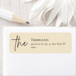 Eenvoudig modern en minimalistisch | Etiket beige