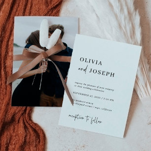 Eenvoudig modern en minimalistisch   Foto Rug Wedd Kaart