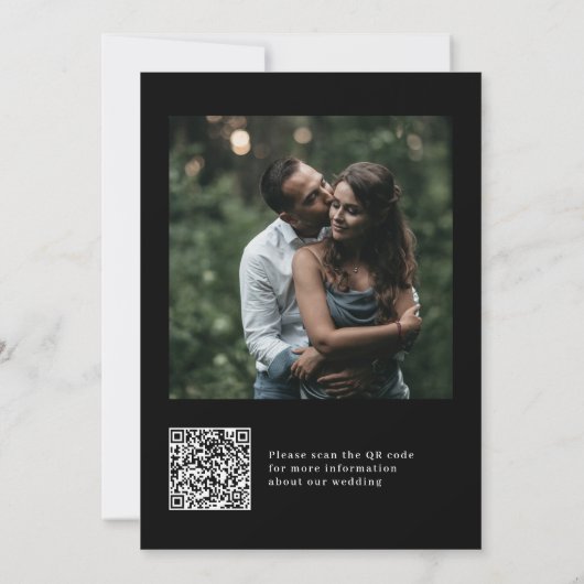 Eenvoudig modern en minimalistisch | Fotobruiloft Save The Date (Achterkant)