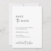 Eenvoudig modern en minimalistisch | Grote foto br Save The Date (Voorkant)