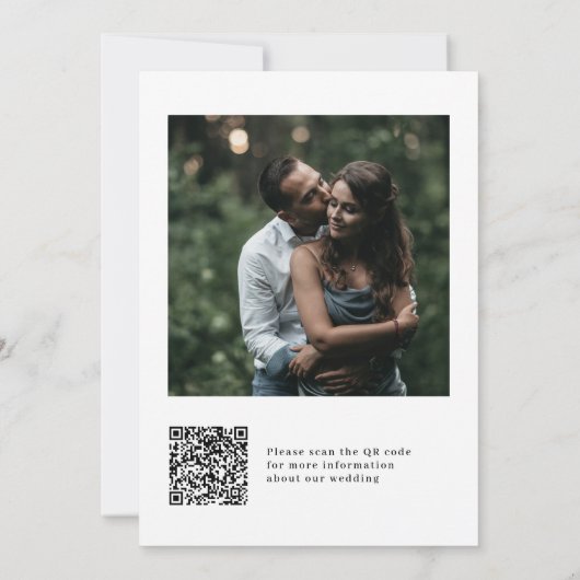 Eenvoudig modern en minimalistisch | Grote foto br Save The Date (Achterkant)