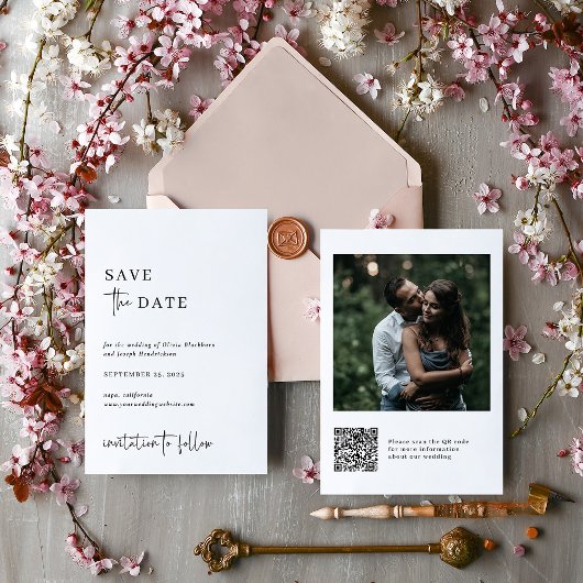 Eenvoudig modern en minimalistisch | Grote foto br Save The Date