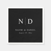 Eenvoudig modern en minimalistisch huwelijk servet (Voorkant)