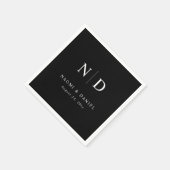 Eenvoudig modern en minimalistisch huwelijk servet (Hoek)