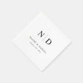 Eenvoudig modern en minimalistisch huwelijk servet (Hoek)