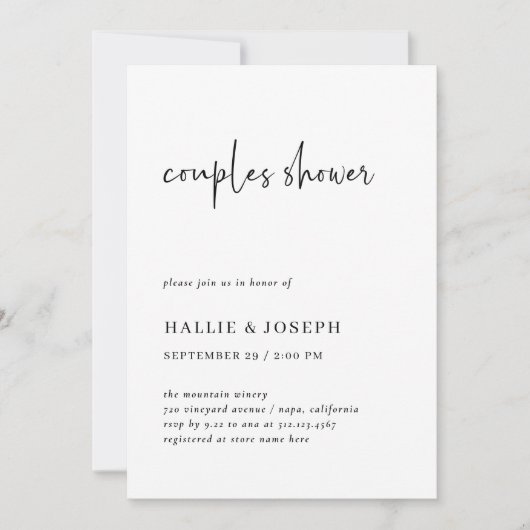 Eenvoudig modern en minimalistisch | Kogelschoen Kaart (Voorkant)