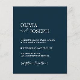 Eenvoudig Modern en Minimalistisch | Marineblauwe  Flyer