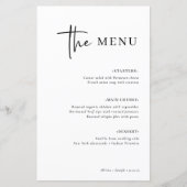 Eenvoudig modern en minimalistisch | Menu Weddensc (Voorkant)