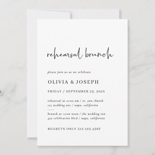 Eenvoudig modern en minimalistisch | repetitierunc kaart (Voorkant)