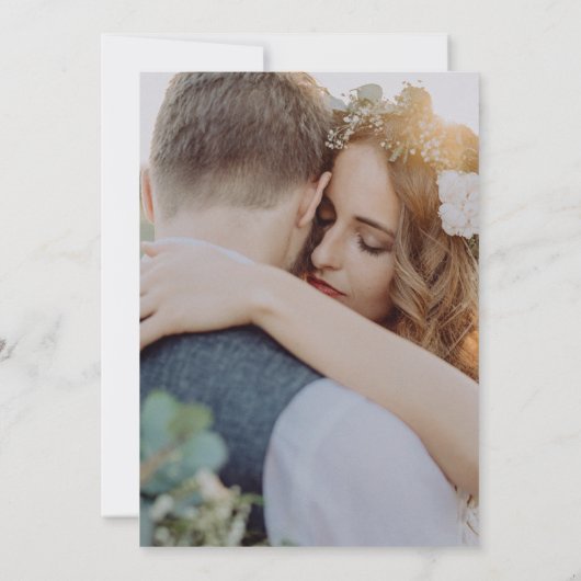 Eenvoudig modern en minimalistisch | Twee foto-bru Kaart (Achterkant)