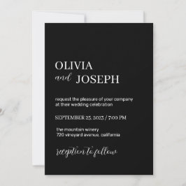 Eenvoudig modern en minimalistisch | Uitnodiging t