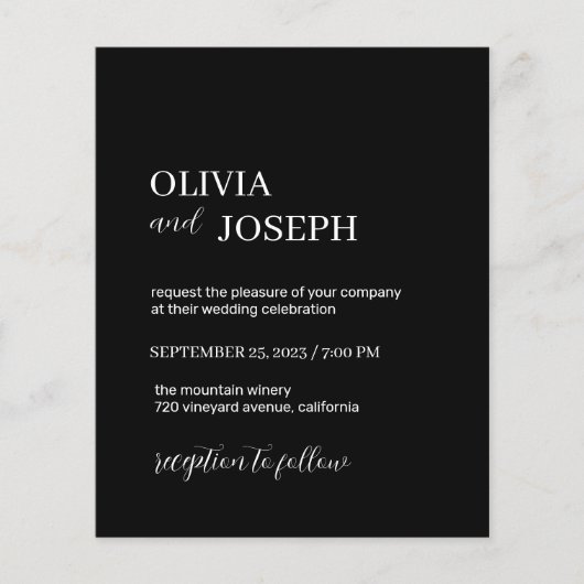 Eenvoudig modern en minimalistisch | Uitnodiging t Flyer (Voorkant)