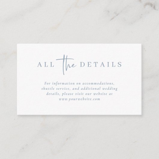 Eenvoudig modern en minimalistisch | Weddengegeven Informatiekaartje (Voorkant)