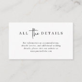 Eenvoudig modern en minimalistisch | Weddengegeven Informatiekaartje (Voorkant)