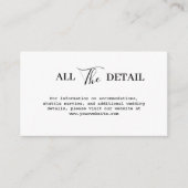 Eenvoudig modern en minimalistisch | Weddengegeven Informatiekaartje (Voorkant)