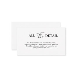 Eenvoudig modern en minimalistisch | Weddengegeven Informatiekaartje