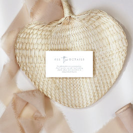 Eenvoudig modern en minimalistisch | Weddengegeven Informatiekaartje