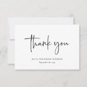 Eenvoudig modern en minimalistisch | Weddenschap Bedankkaart (Voorkant)